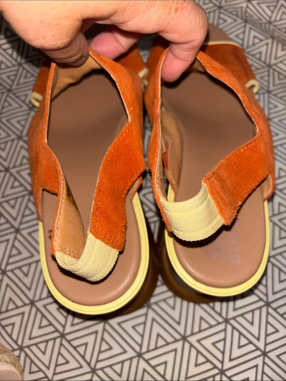 Sorel Women’s Orange Suede Platform Sandals - Comfortable Summer Wedge